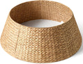 36in Large Christmas Tree Collar - Woven Hyacinth Rustic Cover