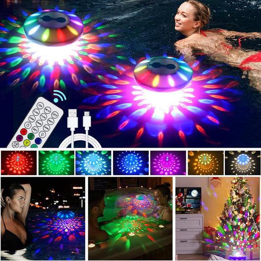 Rechargeable Floating Pool Lights for Vibrant RGB Color Fun