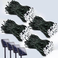 4 Pack 400 LED Solar String Lights for Outside - Cool White Tree