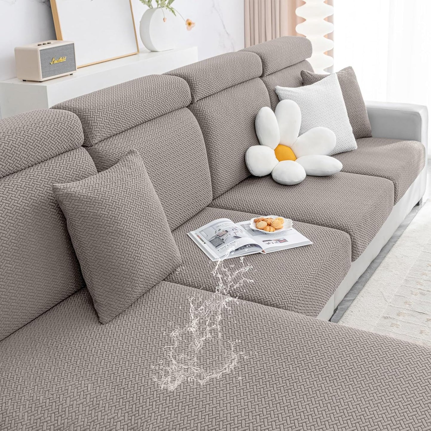 Smiry Waterproof Couch Cushion Covers for Stylish Protection