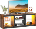 WLIVE LED TV Stand for 65 Inch TV - Modern Media Console with LED Mood