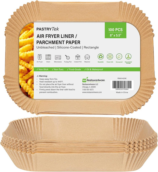 Non-Stick Air Fryer Liners - 100 Pack