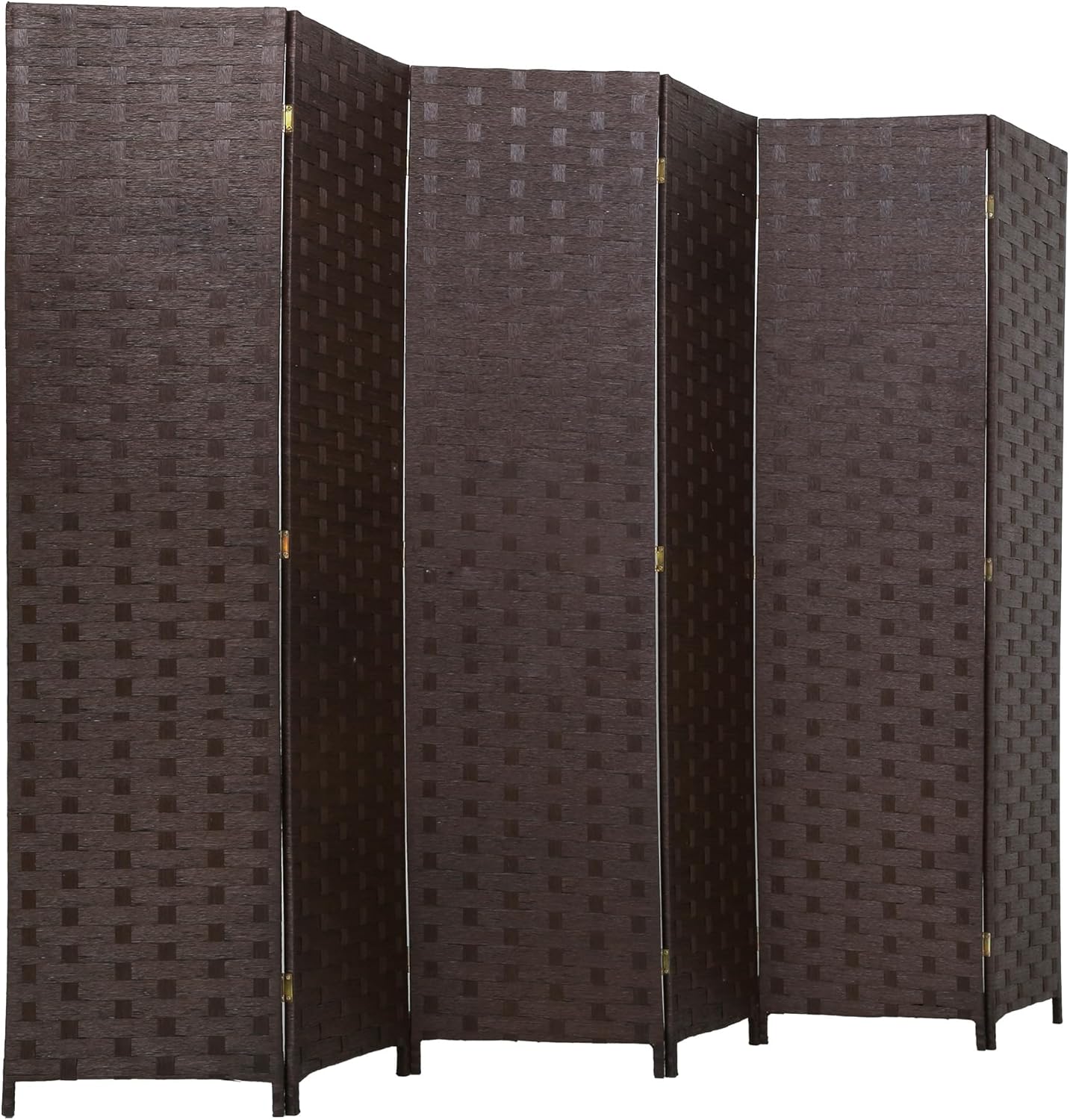 FDW Room Divider Wood Screen 6 Panel Folding Portable Partition