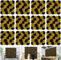 Artificial Flower Panels Rose Black Gold 15 in x 15 in - 12 Pack