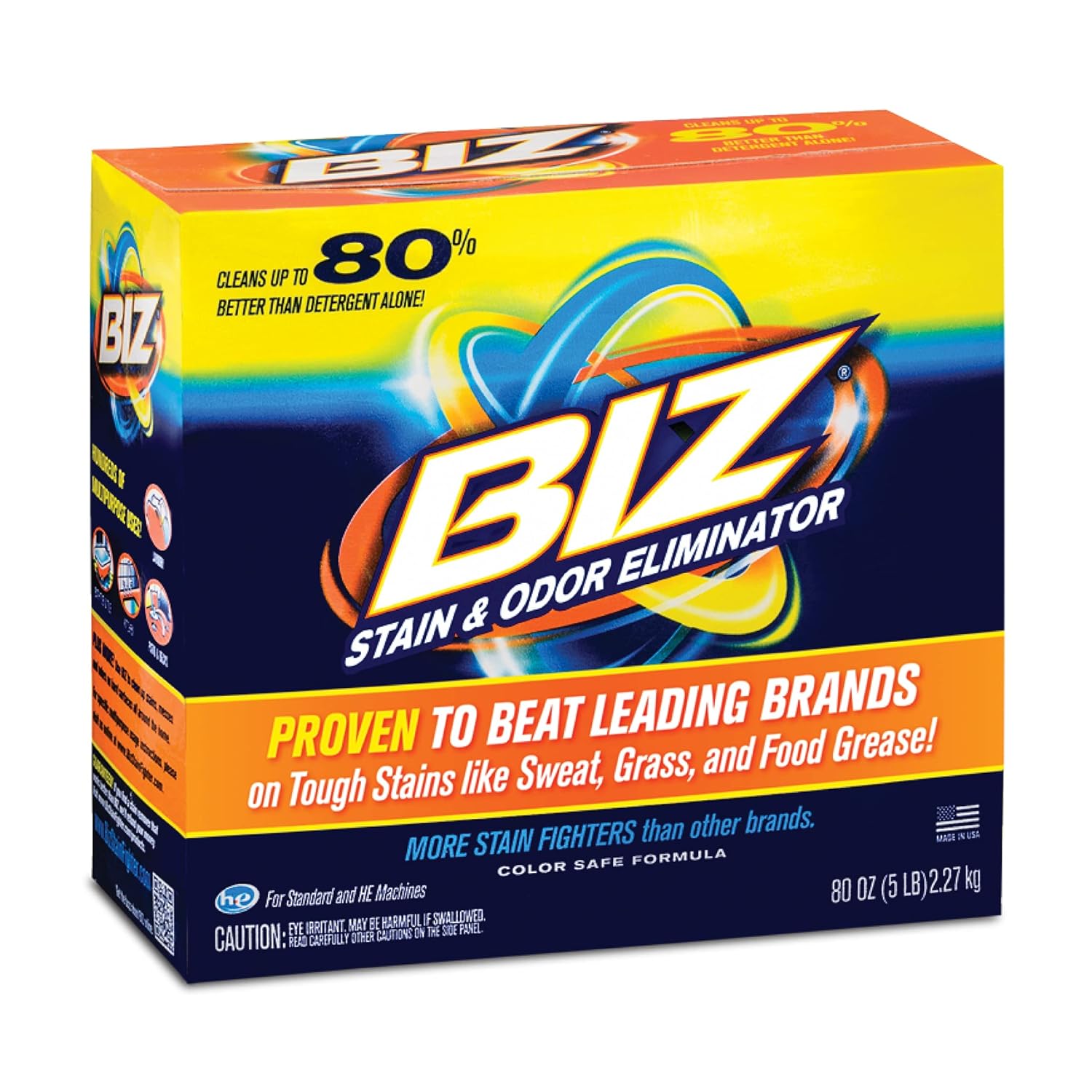 Biz Laundry Detergent Powder Booster for Stain & Odor Removal