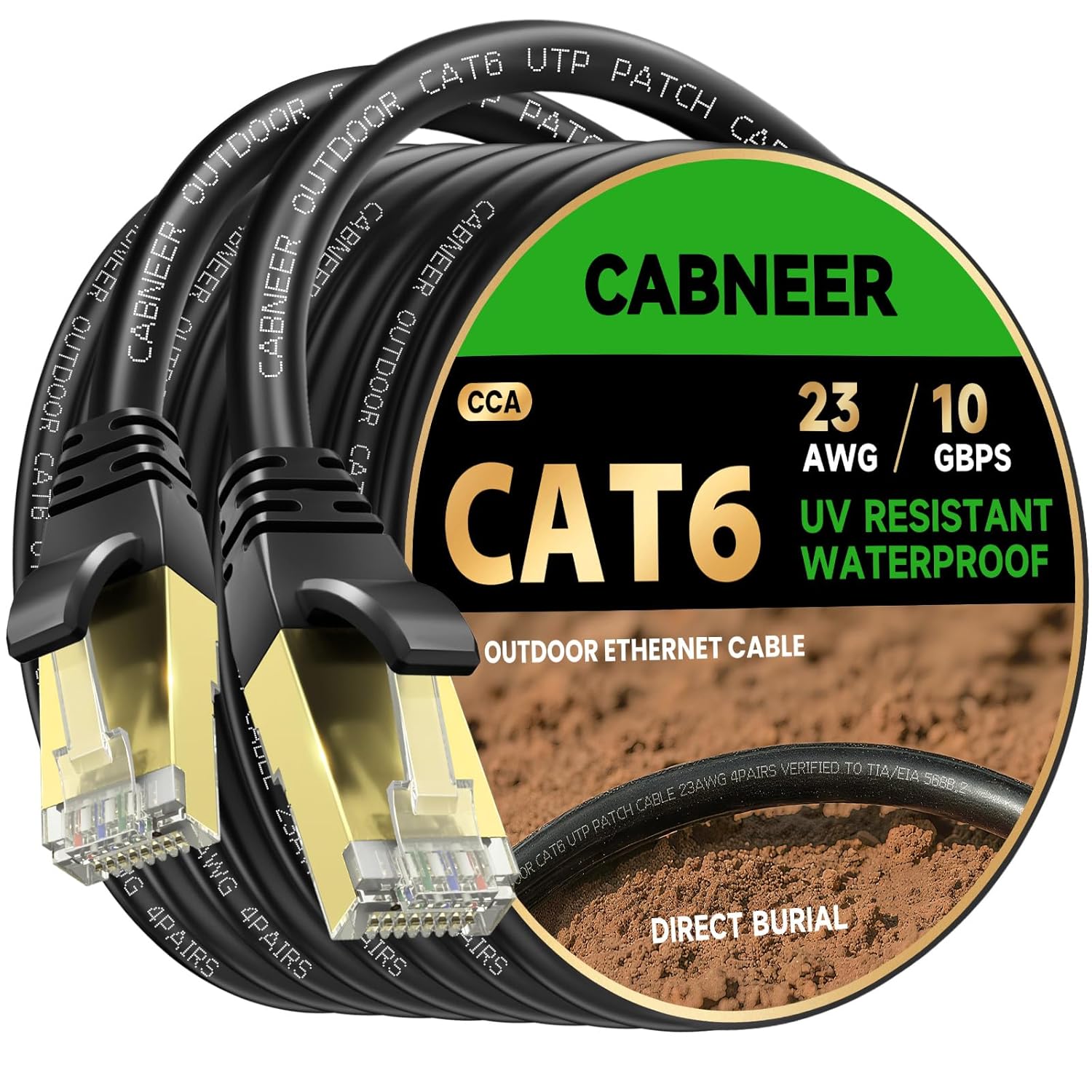 High Speed 200 ft Cat 6 Ethernet Cable for Outdoor Use