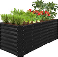 8x2x2ft Raised Metal Garden Bed 239 Gal Capacity - Black