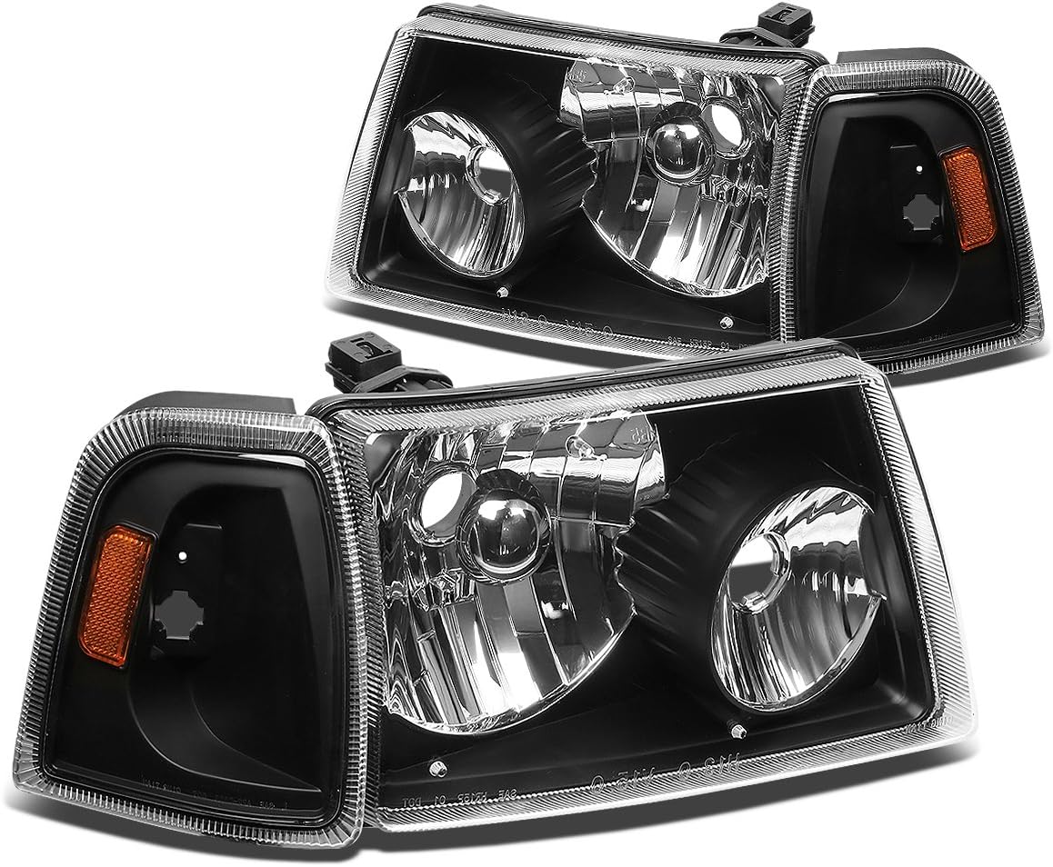 DNA MOTORING HL-OH-FRAN01-BK-AM Headlights for Ford Ranger 2001-2011