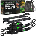 Rhino USA Retractable Ratchet Straps - Heavy Duty 2 Inch x 10 Feet