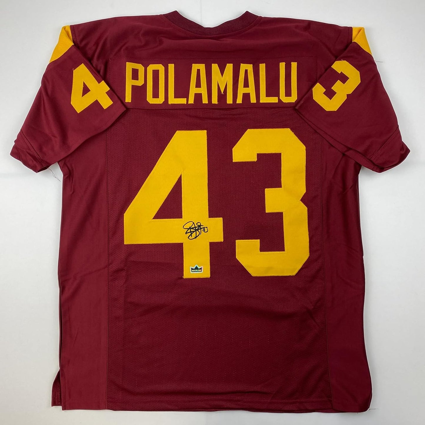 Facsimile Autographed Troy Polamalu USC Maroon Jersey XL