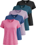 Real Essentials 5 Pack Women's Short Sleeve T-Shirts - Value Multipack