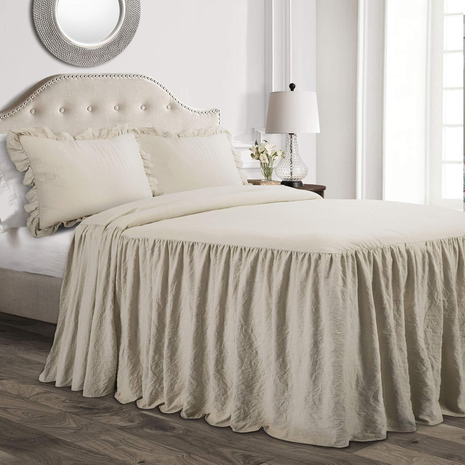 Lush Decor Ruffle Skirt Bedspread Set for California King Beds