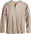 Henley Long Sleeve Shirts for Men - Soft Stretch Cotton Blend