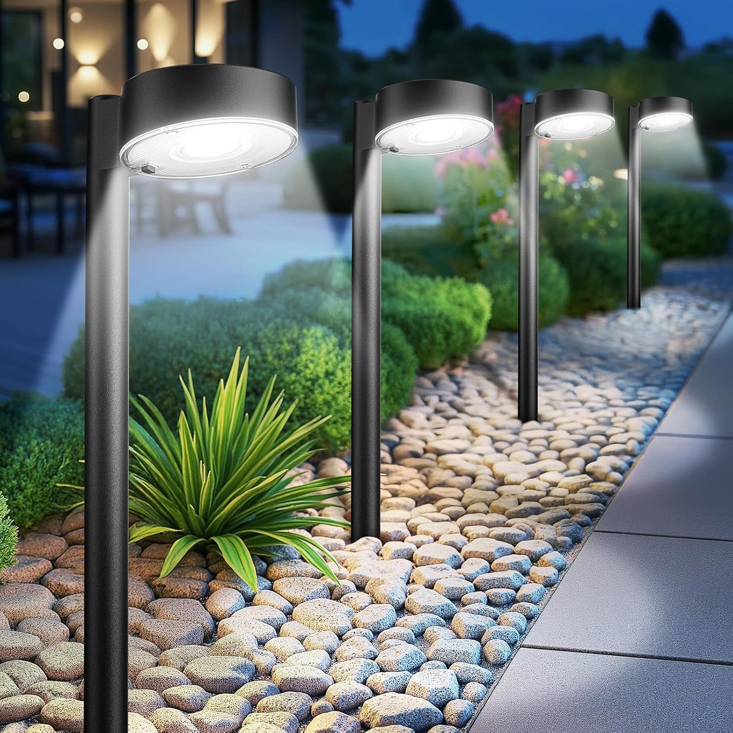 12 Pack Solar Pathway Lights Outdoor for Bright Illumination