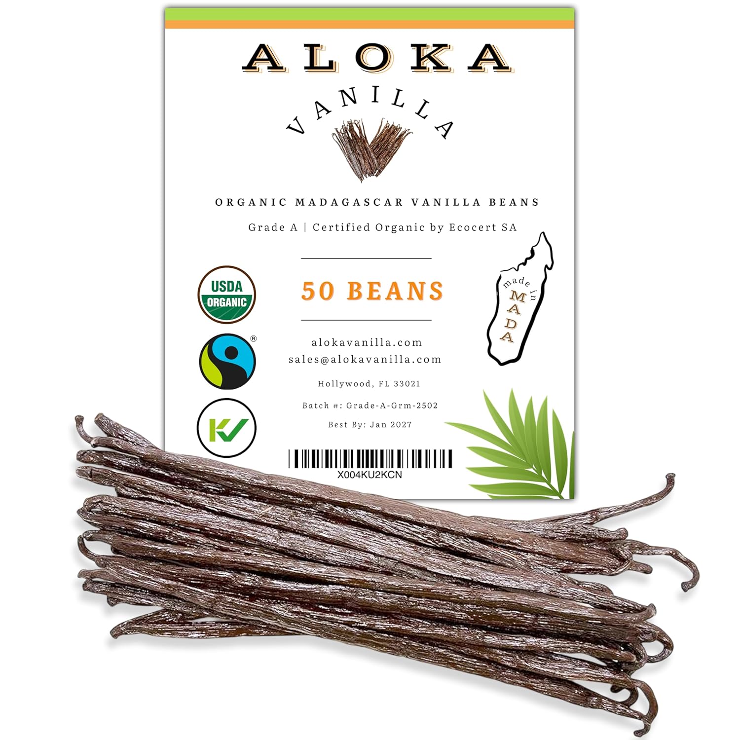Organic Madagascar Vanilla Beans for Baking and Cooking Needs