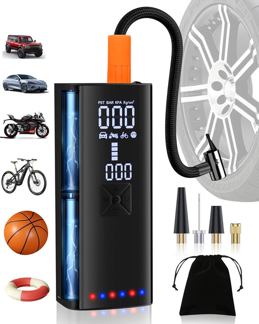 Faster Inflation 150PSI Tire Pump with LED