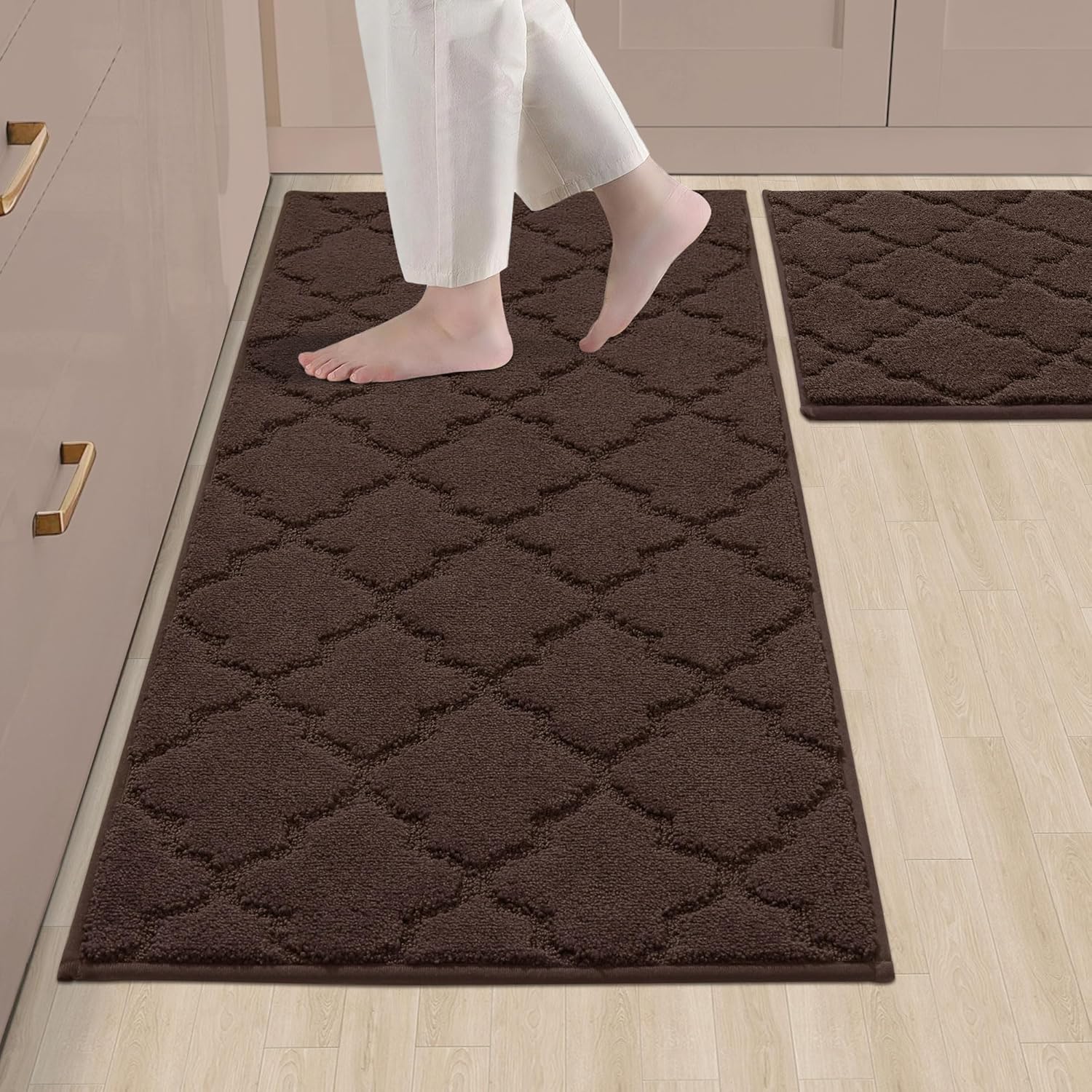 COSY HOMEER Soft Kitchen Rugs for Sink Super Absorbent Mats