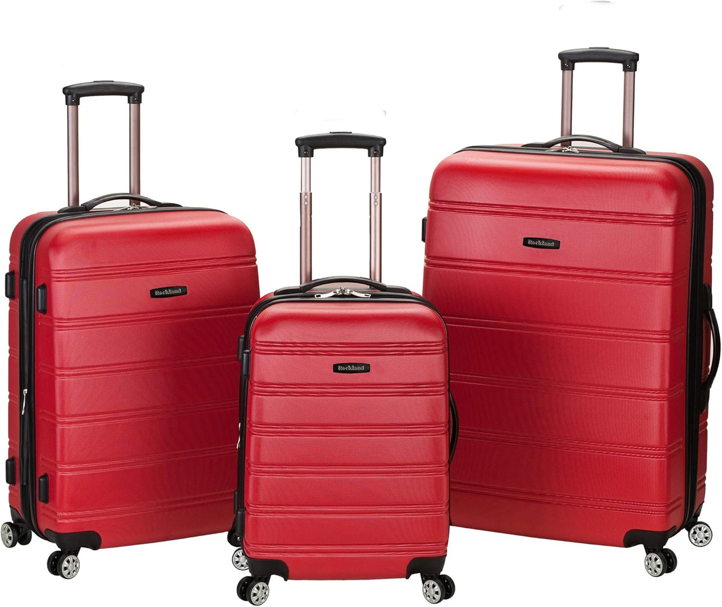 Rockland Melbourne Hardside Expandable Luggage Set with Wheels