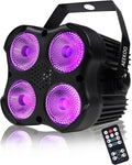DJ Par Lights RGBW LED Par Light with Remote - Bright Stage Uplight