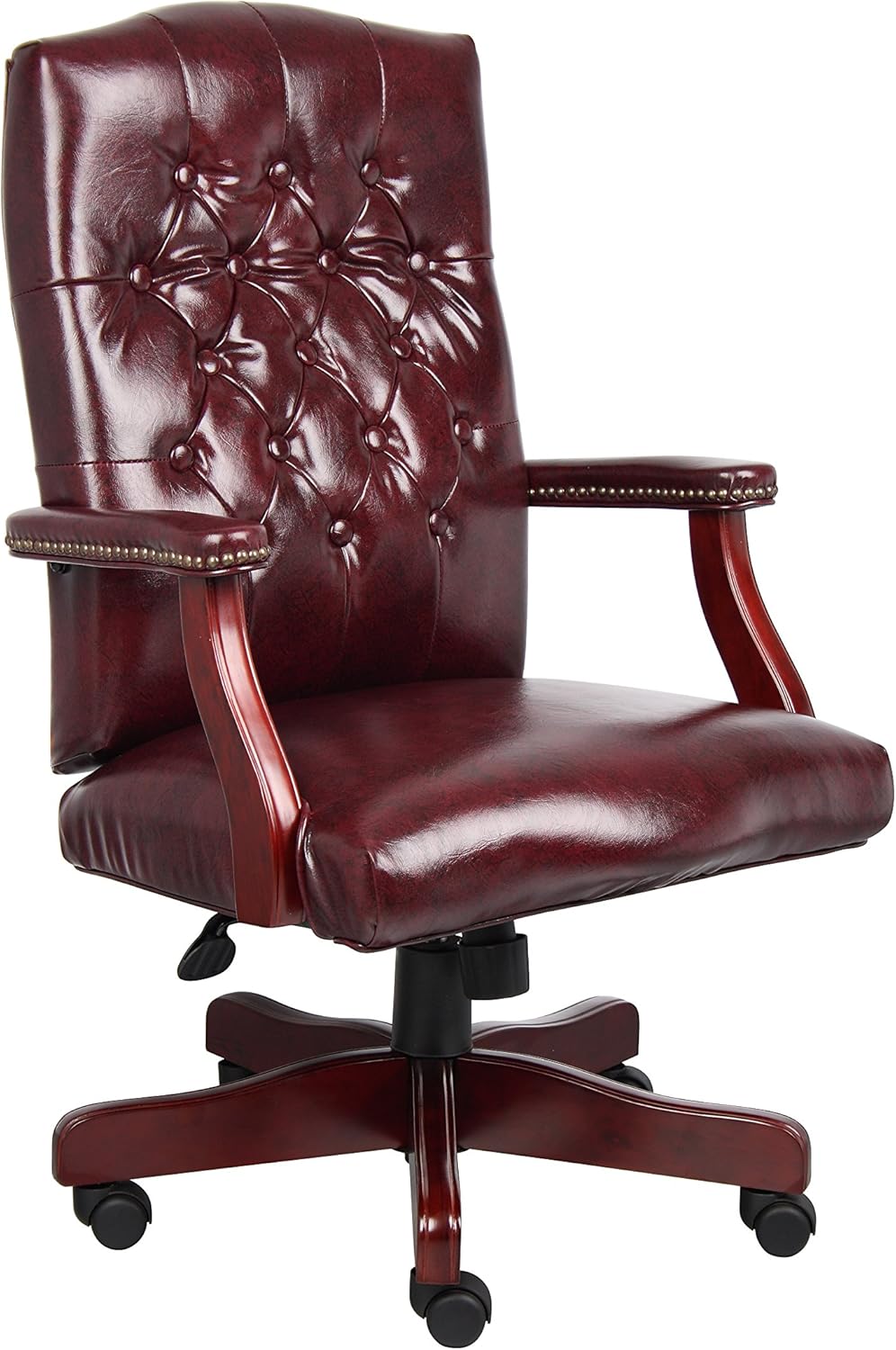 Boss Classic Executive Chair: Elegant Mahogany Finish