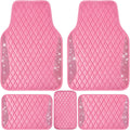Bling Diamond Leather Car Mats Shining Rhinestone Floor Set - Sparkly