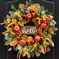 Fall Wreaths for Front Door Outside 24 in Autumn Wreath with Apples