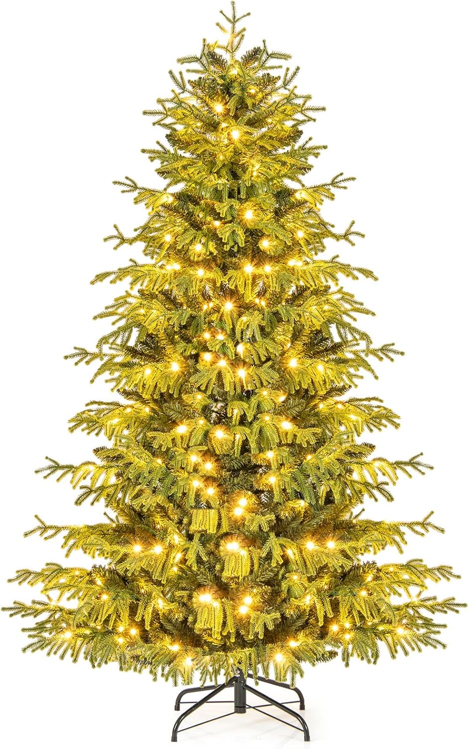 Goplus 6 FT Pre-Lit Artificial Christmas Tree for Holiday Cheer