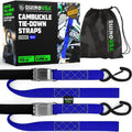 Motorcycle Tie Down Straps 2-Pack - Lab Inspected 2,200 lb Break