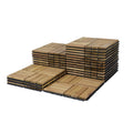 Acacia Wood Flooring Interlocking Deck Tiles 27 Pcs - White Oak