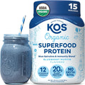 KOS Plant Based Protein Powder - Delicious Blueberry Muffin Flavor