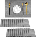 Leetaltree Grey Placemats Heat Resistant Non-Slip Set of 24
