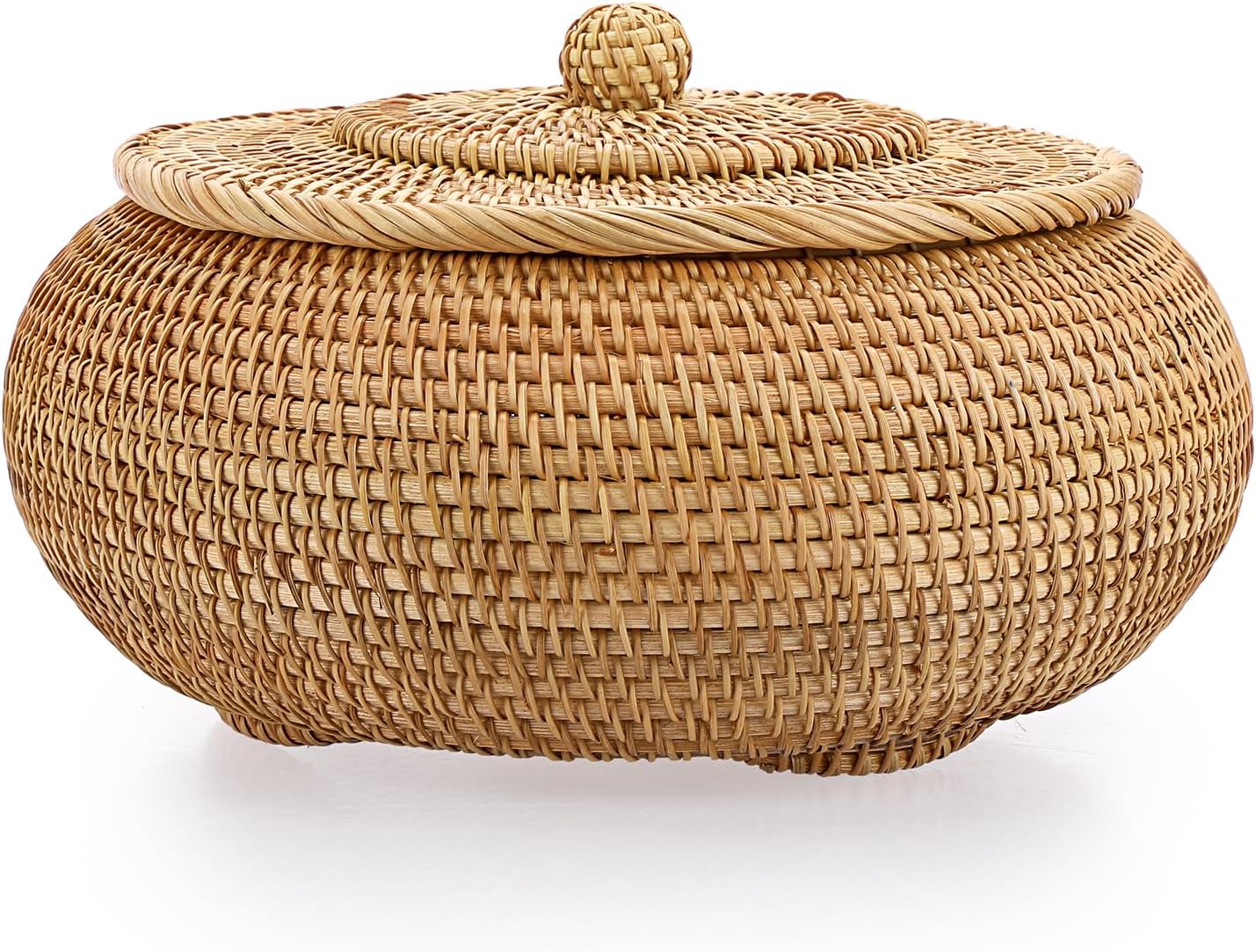 Hipiwe Round Rattan Boxes for Stylish Home Storage Solutions