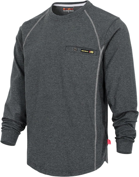 BOCOMAL FR Shirts for Men Lightweight Crew T-Shirt for Safety
