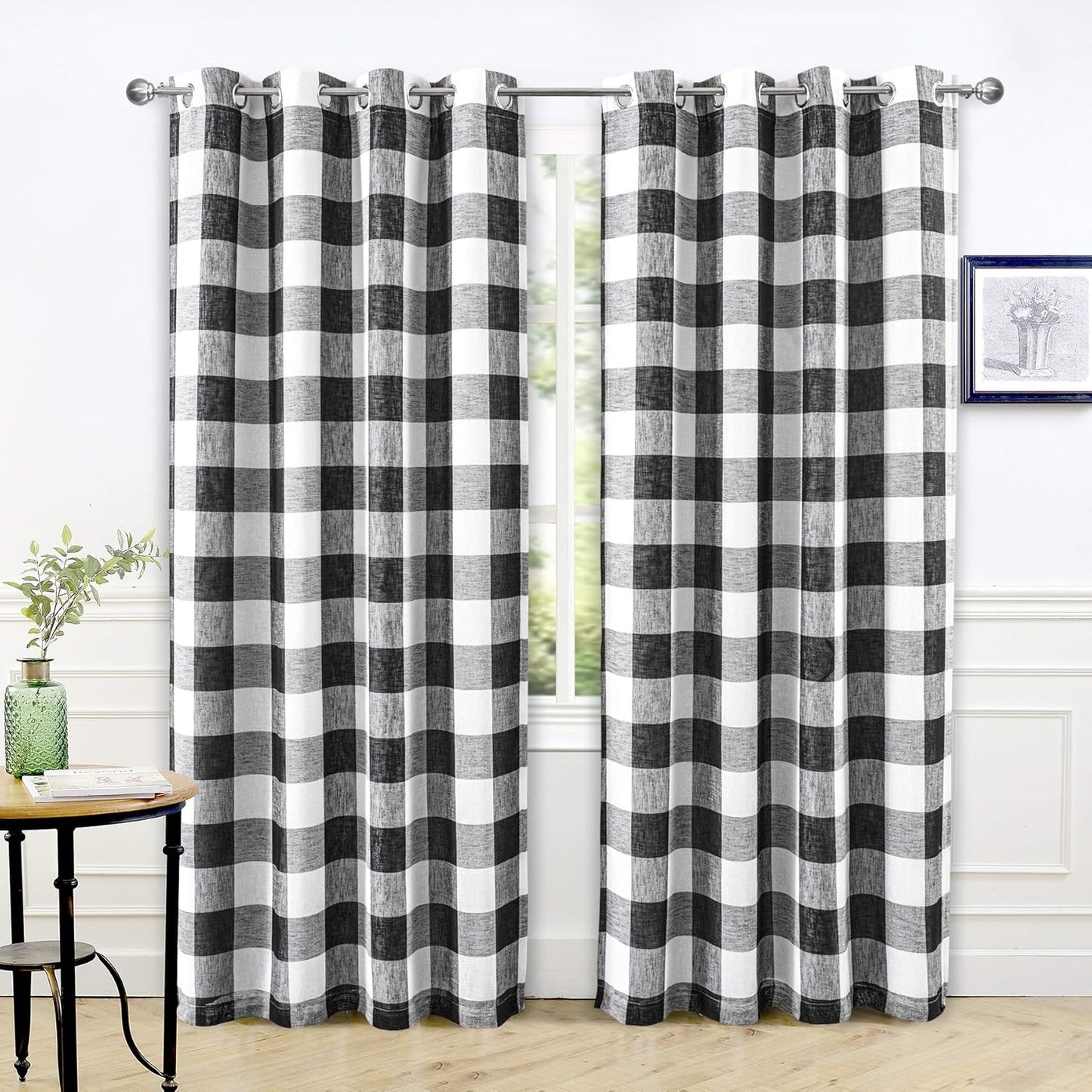 DriftAway Buffalo Plaid Check Curtains for Elegant Home Decor