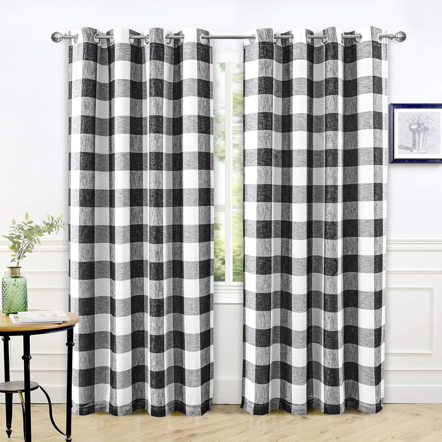 DriftAway Buffalo Plaid Check Curtains for Elegant Home Decor