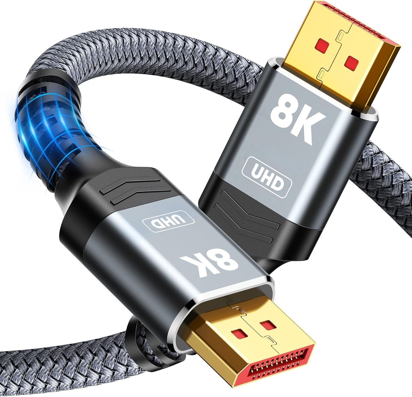 Capshi 8K DisplayPort Cable 1.4, 25FT for Gaming Monitors