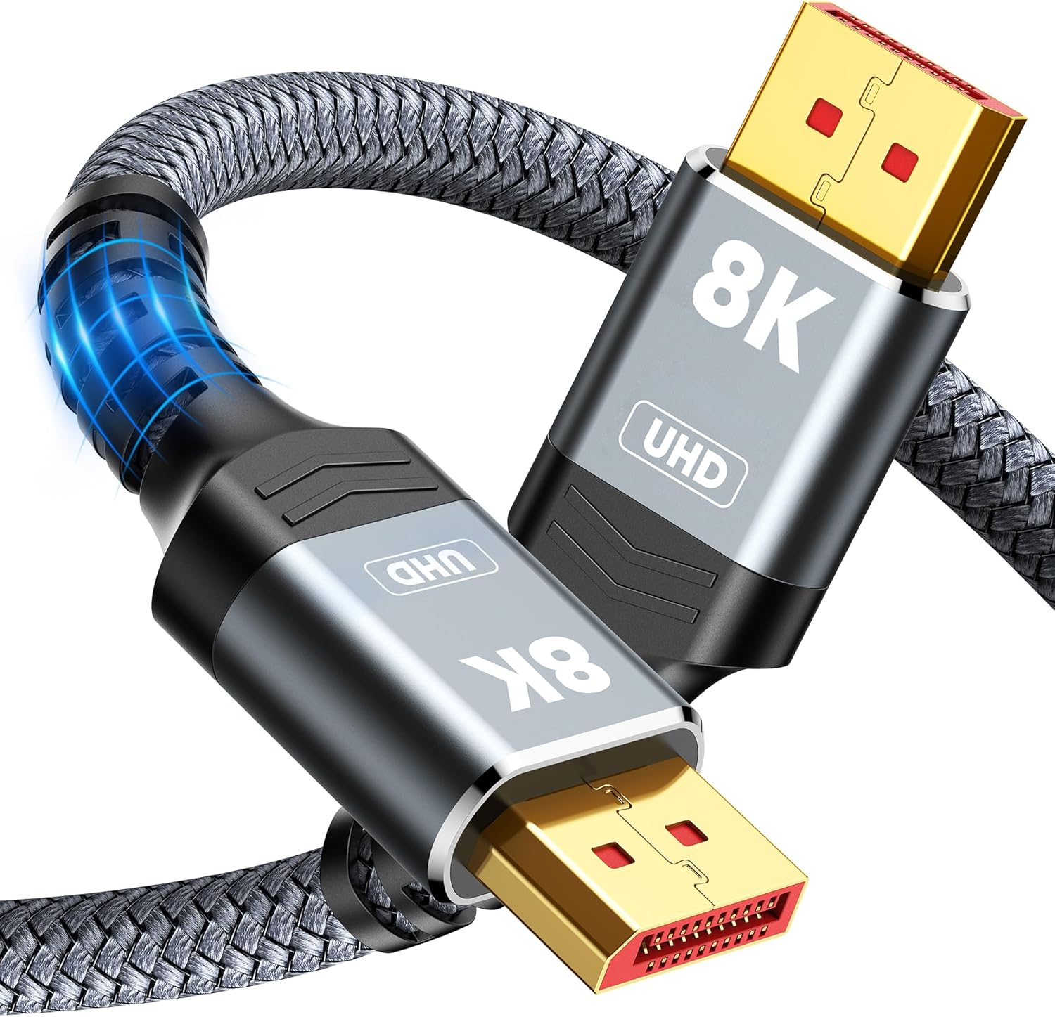 Capshi 8K DisplayPort Cable 1.4, 25FT for Gaming Monitors