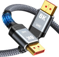 Capshi 8K DisplayPort Cable 1.4 35FT - High-Speed Gaming Cable