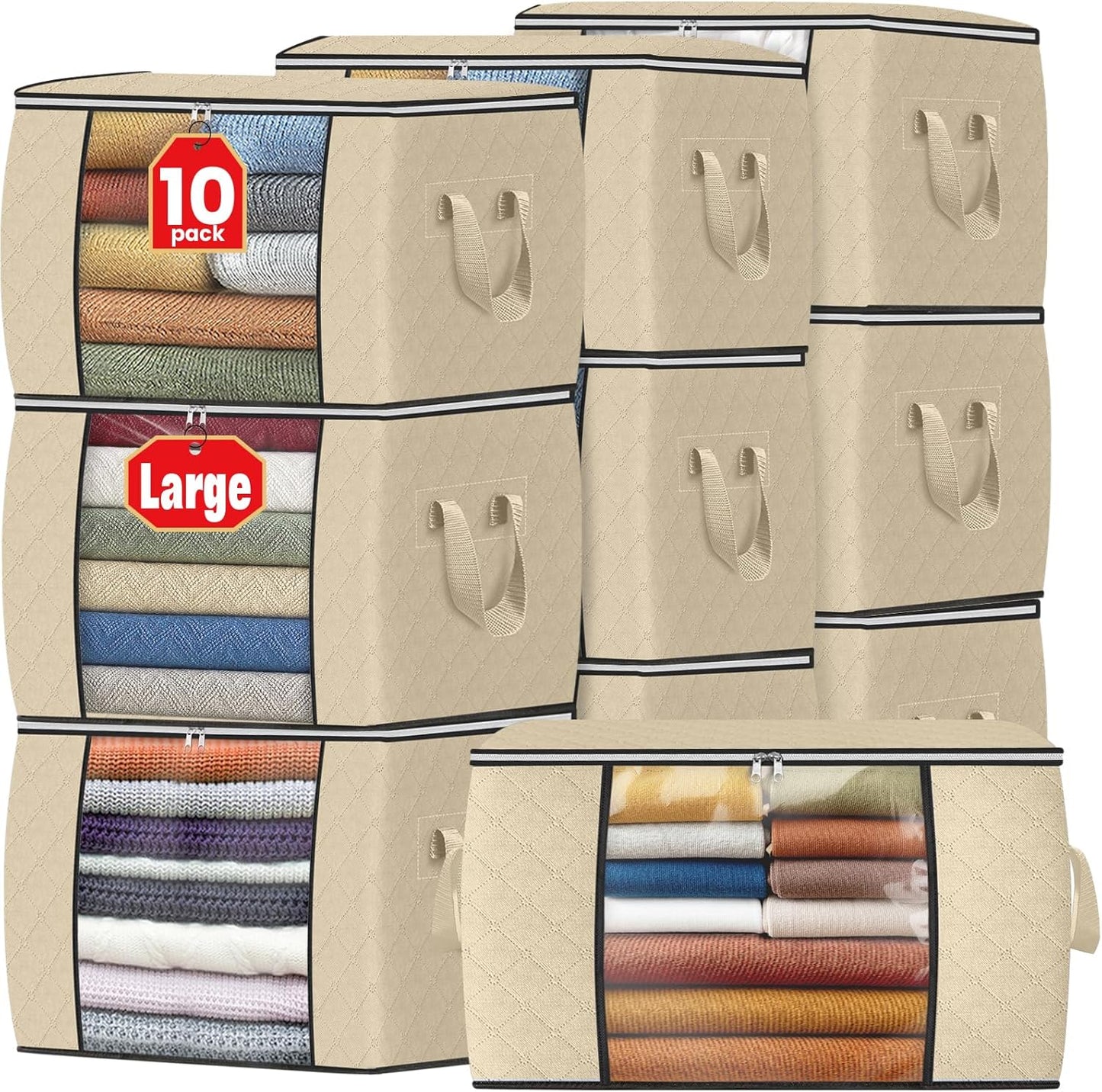 Fab totes 24 Gallons Clothes Storage Bags for Organizing Items