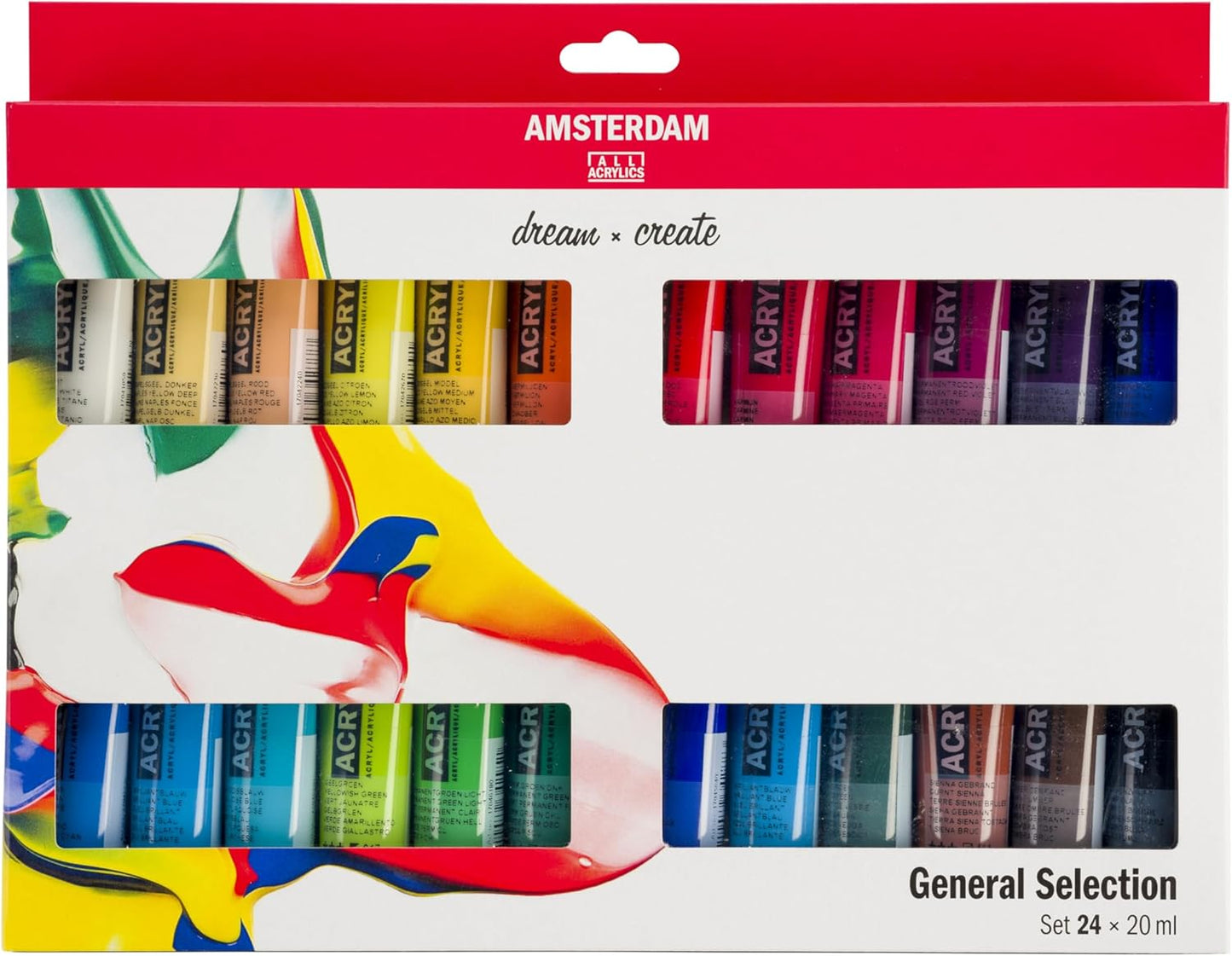 Royal Talens Amsterdam Acrylic Standard Tubes Set of 24 for Artists
