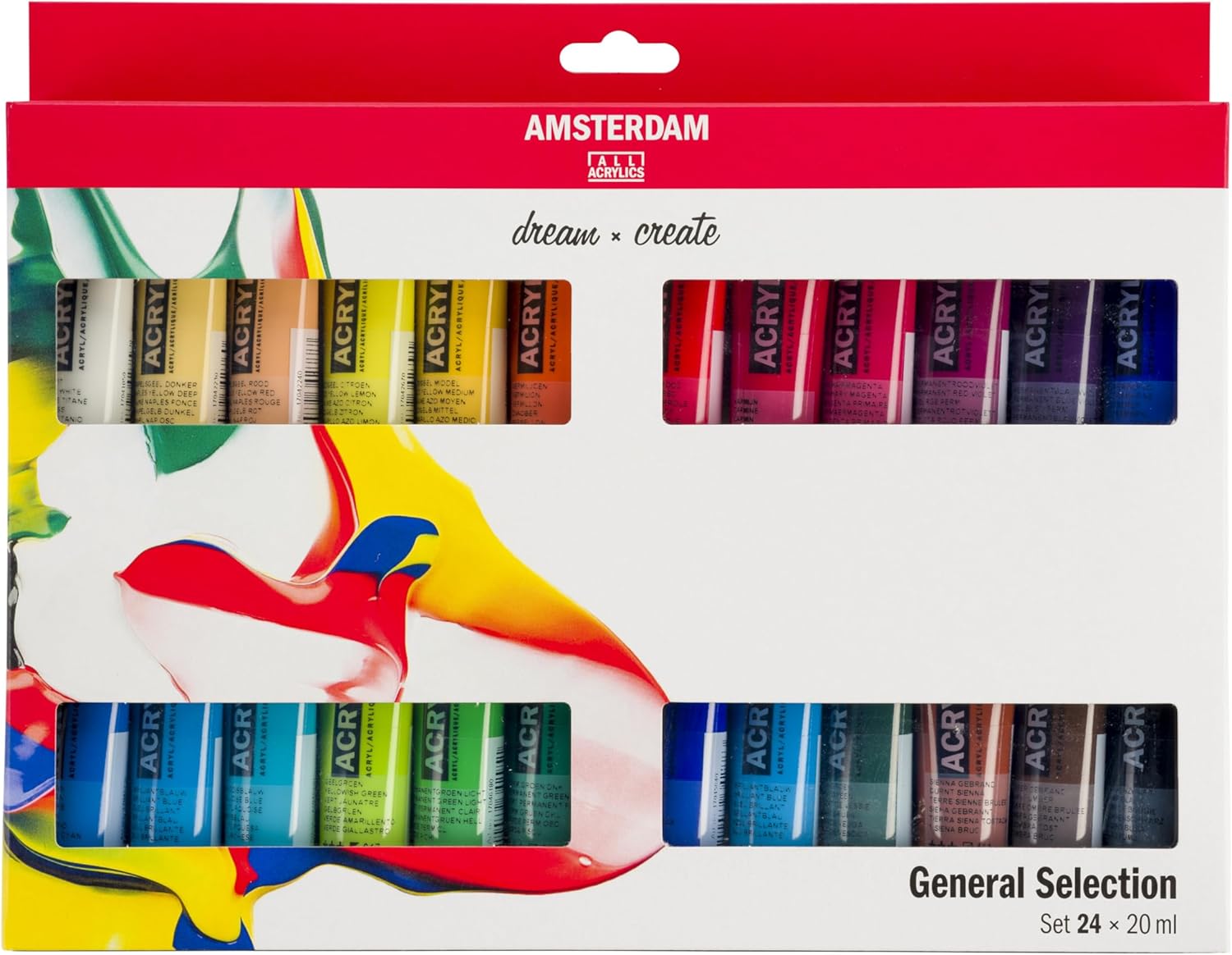 Royal Talens Amsterdam Acrylic Standard Tubes Set of 24 for Artists