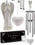 Angel Memorial Wind Chimes for Loss of Loved One - 34in Deep Tone