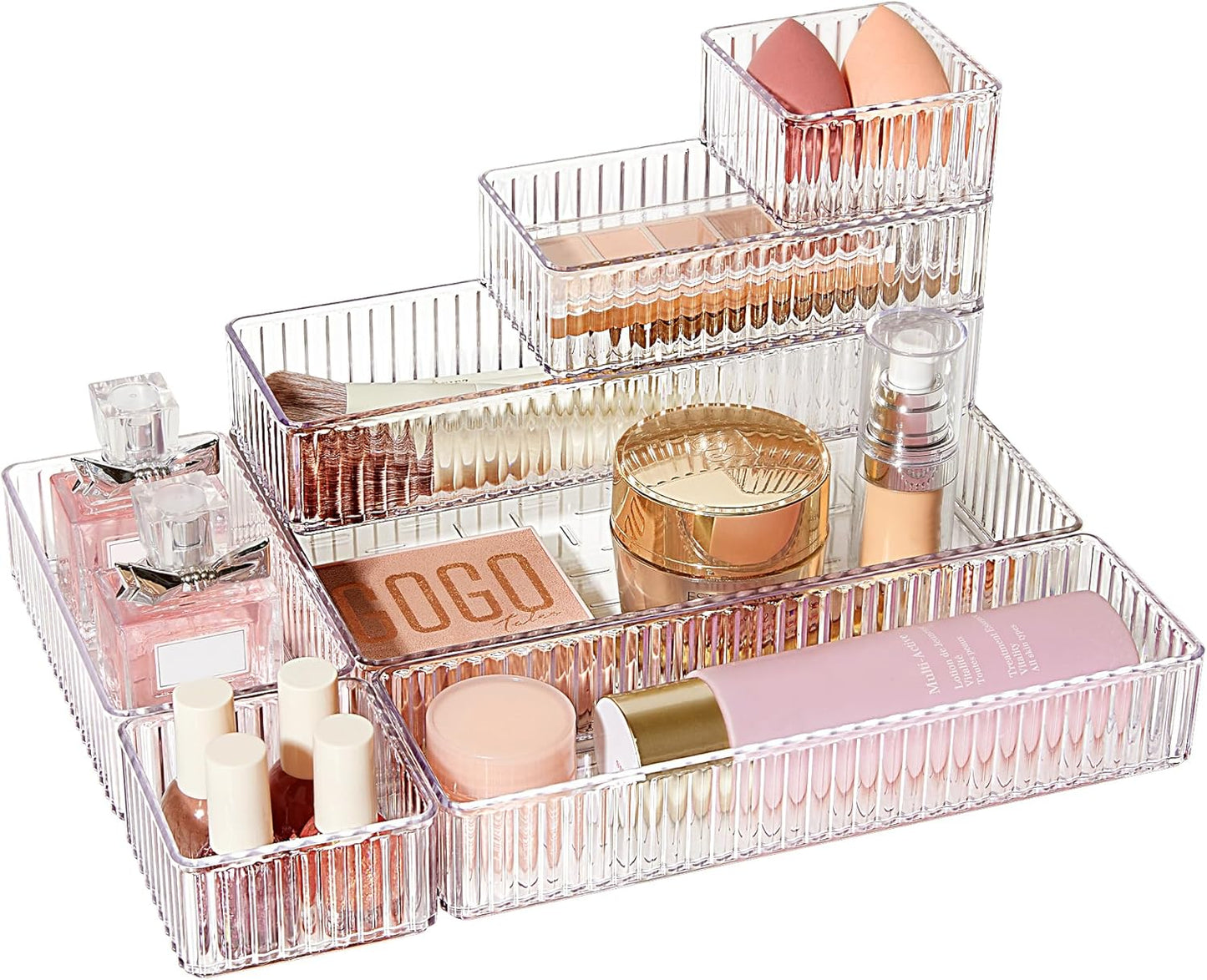 Clear Acrylic Drawer Organizers Set