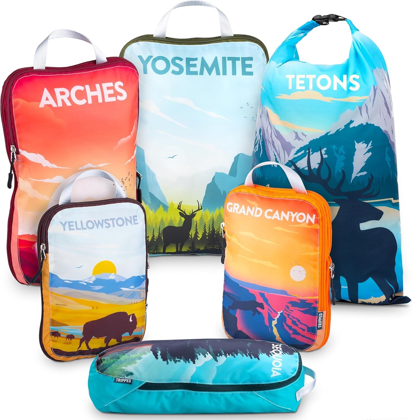 Compression Packing Cubes Set for Travel - Lightweight Organizer