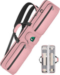 Pool Cue Case 4x5 with Multiple Pockets - Padded, Travel Ready