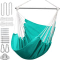Hammock Chair Hanging Rope Swing - Comfortable Indoor Outdoor Seat