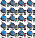 Rechargeable Mini Par Lights 20 Pack - Wireless RGB Uplights