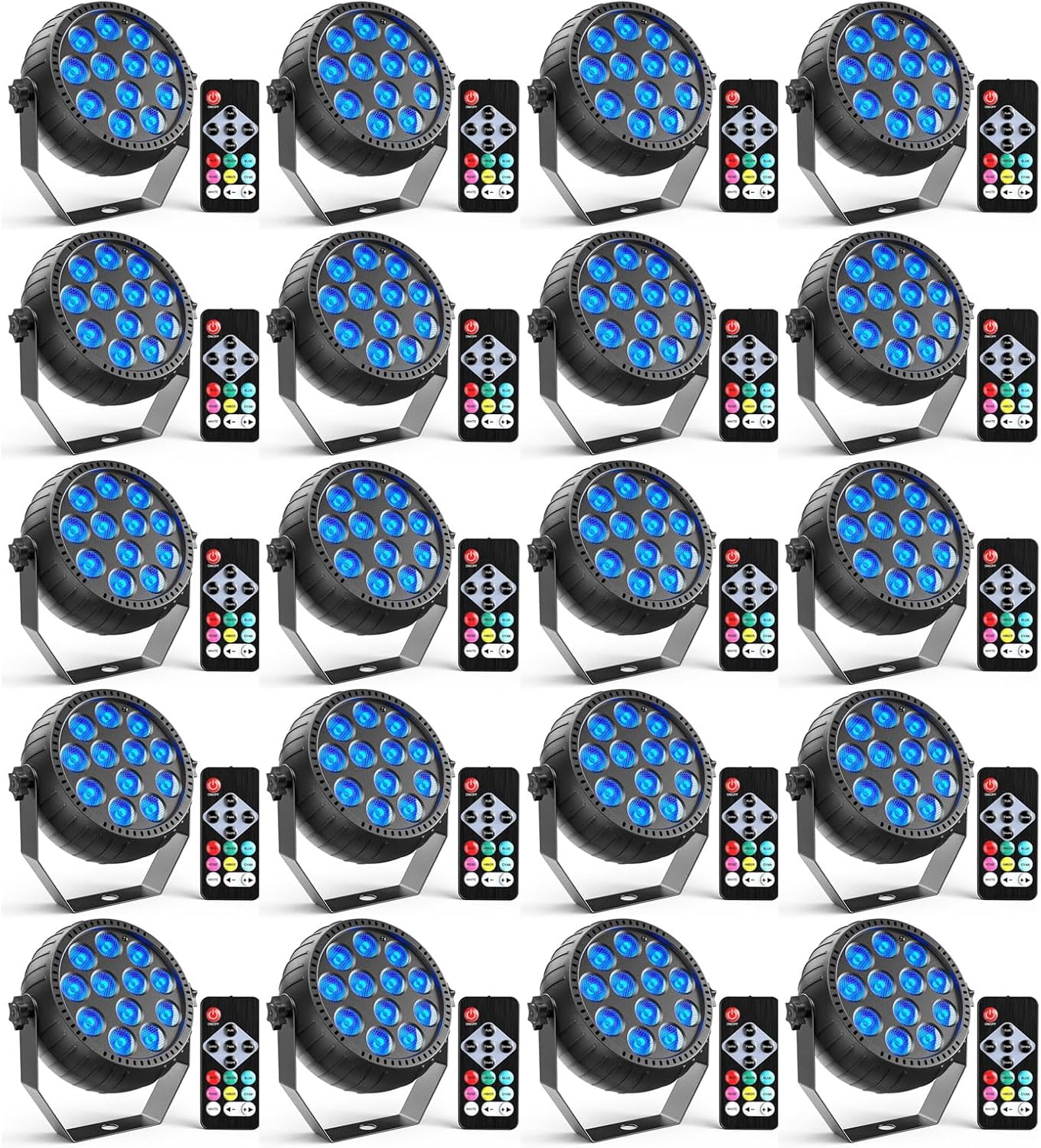 Rechargeable Mini Par Lights for Events and Parties - 20 Pack