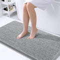 Bathroom Rug 45x27 Light Grey - Soft Chenille Absorbent Bath Mat
