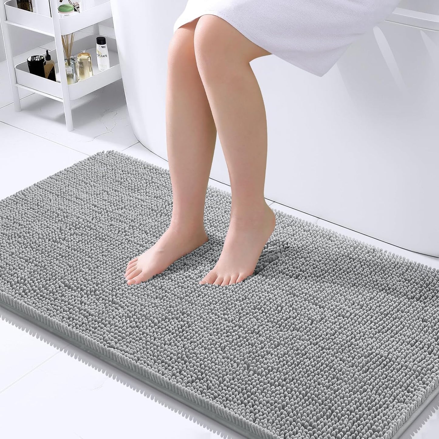OLANLY Extra Soft Chenille Bath Rugs for Ultimate Comfort